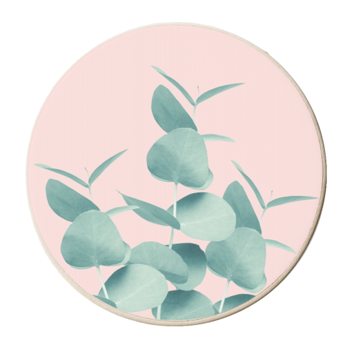 Eucalyptus Leaves Green Blush #1 #foliage #decor #art - personalised beer coaster by Anita Bella Jantz
