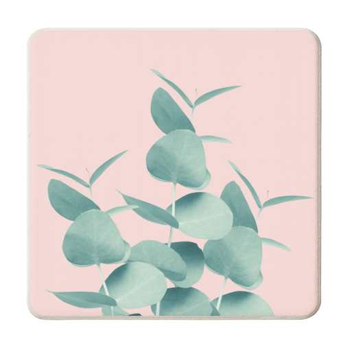 Eucalyptus Leaves Green Blush #1 #foliage #decor #art - personalised beer coaster by Anita Bella Jantz