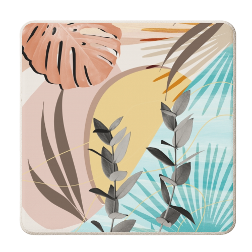 Eucalyptus Tropical Summer Oasis #1 #tropical #wall #art - personalised beer coaster by Anita Bella Jantz
