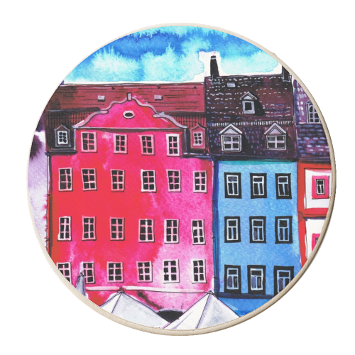 European architecture - personalised beer coaster by Aleshka K