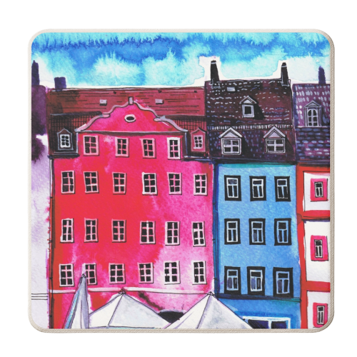 European architecture - personalised beer coaster by Aleshka K