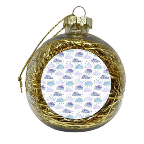Every Cloud has a Silver Lining - xmas bauble by Jilly Tait