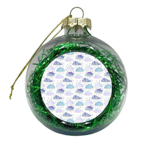 Every Cloud has a Silver Lining - xmas bauble by Jilly Tait