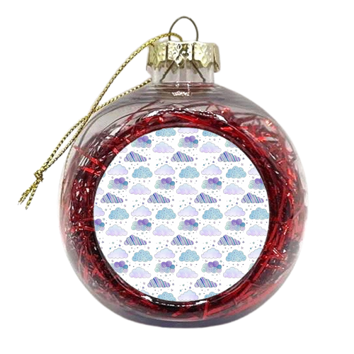 Every Cloud has a Silver Lining - xmas bauble by Jilly Tait