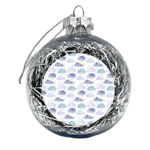 Every Cloud has a Silver Lining - xmas bauble by Jilly Tait