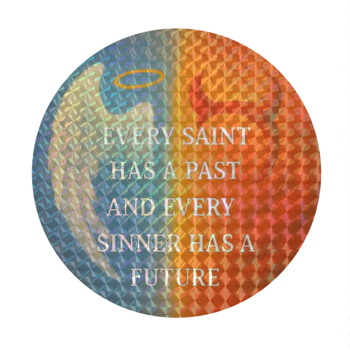 Every Saint - Circle Sticker by Ms Doodle