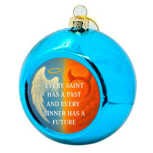 Every Saint - colourful christmas bauble by Ms Doodle