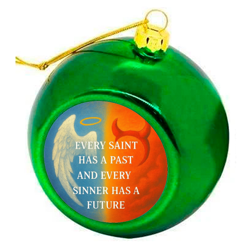 Every Saint - colourful christmas bauble by Ms Doodle