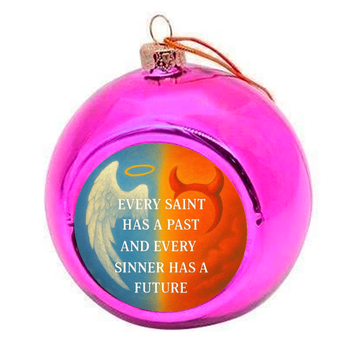 Every Saint - colourful christmas bauble by Ms Doodle
