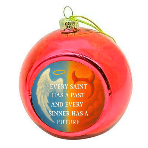 Every Saint - colourful christmas bauble by Ms Doodle