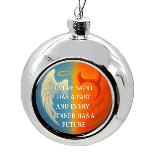 Every Saint - colourful christmas bauble by Ms Doodle