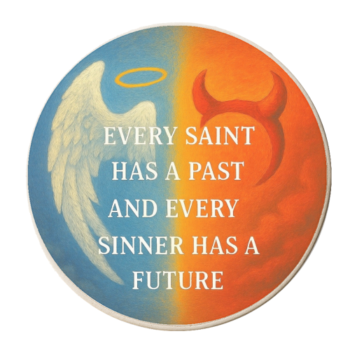 Every Saint - personalised beer coaster by Ms Doodle