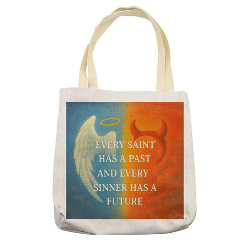 Every Saint - printed canvas tote bag by Ms Doodle