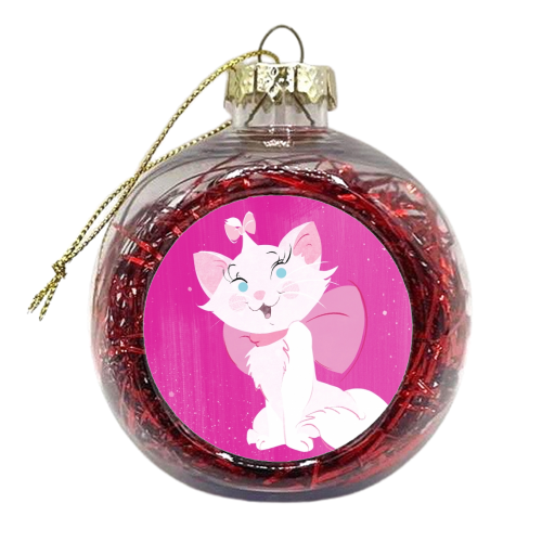 Everybody Wants to be a Cat - xmas bauble by Amy Lewis