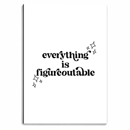 Everything Is Figureoutable Vintage Retro Font - personalised A4, A5, A6 notebook by Toni Scott
