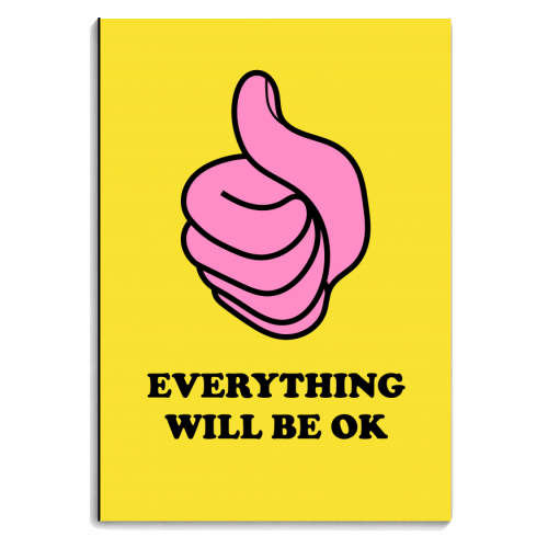Everything Will Be OK - personalised A4, A5, A6 notebook by Adam Regester