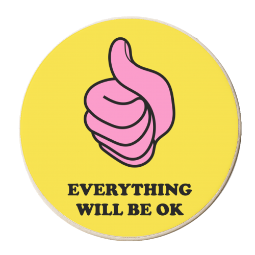 Everything Will Be OK - personalised beer coaster by Adam Regester