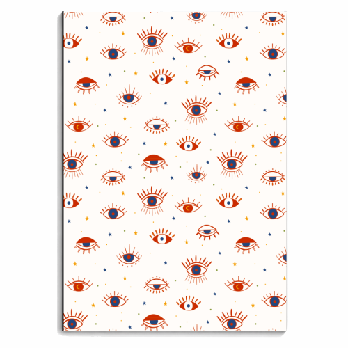 evil eye pattern - personalised A4, A5, A6 notebook by Anastasios Konstantinidis