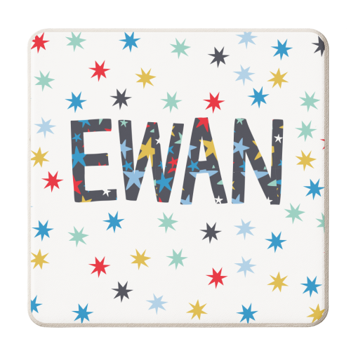 Ewan - personalised beer coaster by The Boy and the Bear