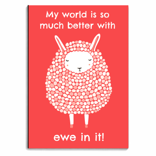 Ewe In It - Cute Message / quote - personalised A4, A5, A6 notebook by Lisa Wardle