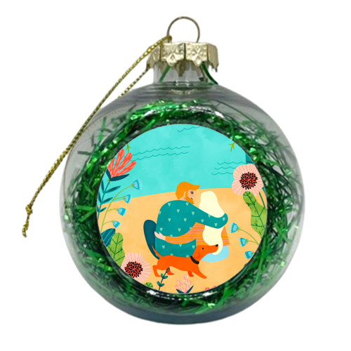 Ewe mean the world to me - xmas bauble by Uma Prabhakar Gokhale