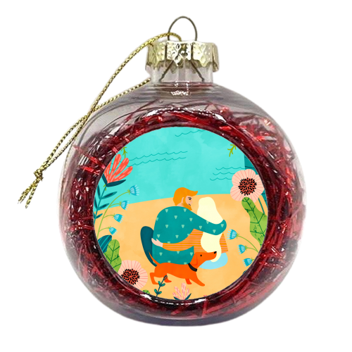 Ewe mean the world to me - xmas bauble by Uma Prabhakar Gokhale