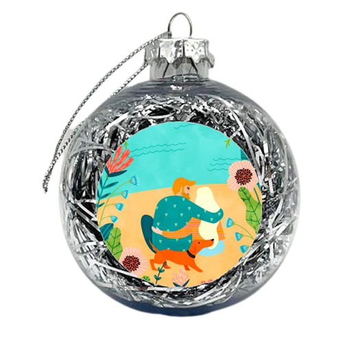 Ewe mean the world to me - xmas bauble by Uma Prabhakar Gokhale