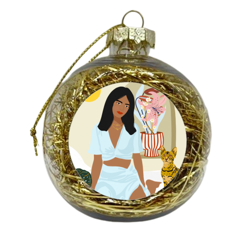 Except You, All That I Need Is Right Here With Me - xmas bauble by Uma Prabhakar Gokhale