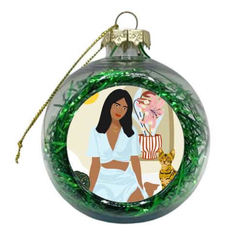 Except You, All That I Need Is Right Here With Me - xmas bauble by Uma Prabhakar Gokhale