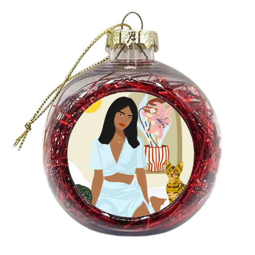 Except You, All That I Need Is Right Here With Me - xmas bauble by Uma Prabhakar Gokhale