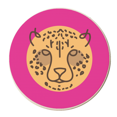 Exotic animals – Leopard - personalised beer coaster by Mina & Jon Design