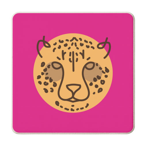Exotic animals – Leopard - personalised beer coaster by Mina & Jon Design