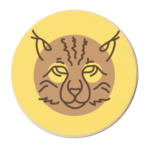 Exotic animals – Lynx - personalised beer coaster by Mina & Jon Design