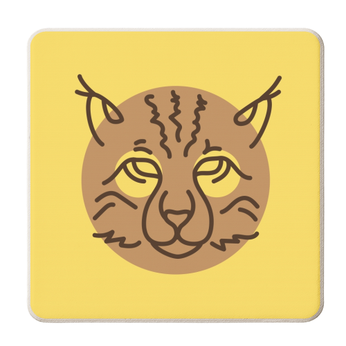 Exotic animals – Lynx - personalised beer coaster by Mina & Jon Design