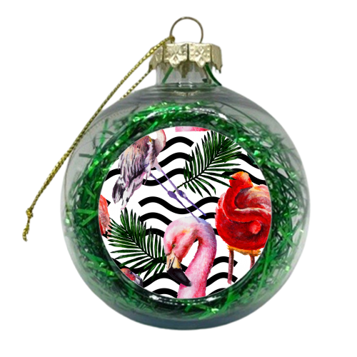 exotic flamingo - xmas bauble by Anastasios Konstantinidis