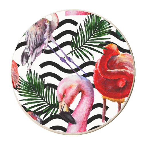 exotic flamingo - personalised beer coaster by Anastasios Konstantinidis