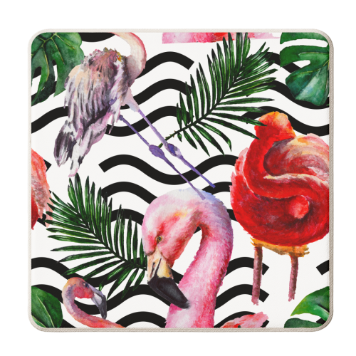 exotic flamingo - personalised beer coaster by Anastasios Konstantinidis