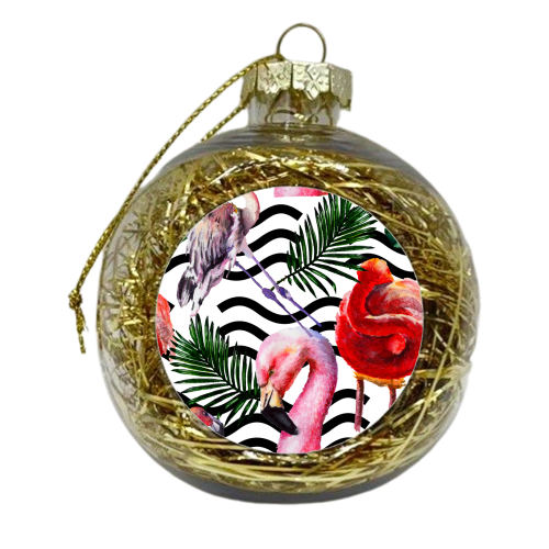 exotic flamingo - xmas bauble by Anastasios Konstantinidis