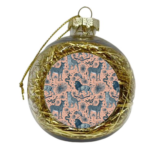 Exotic Jungle Animal Print - xmas bauble by Wallace Elizabeth
