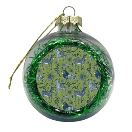 Exotic Jungle Animal Print - xmas bauble by Wallace Elizabeth