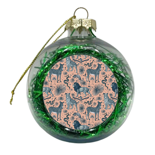 Exotic Jungle Animal Print - xmas bauble by Wallace Elizabeth