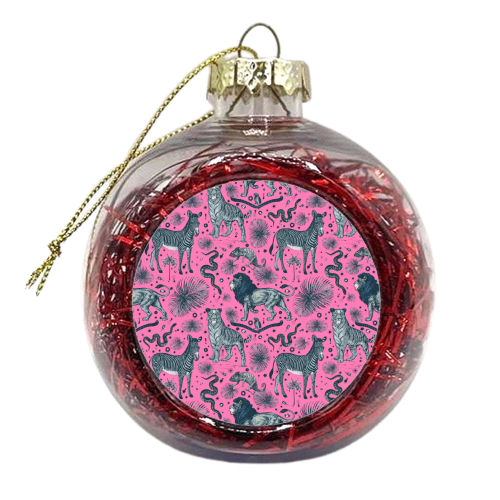 Exotic Jungle Animal Print - xmas bauble by Wallace Elizabeth