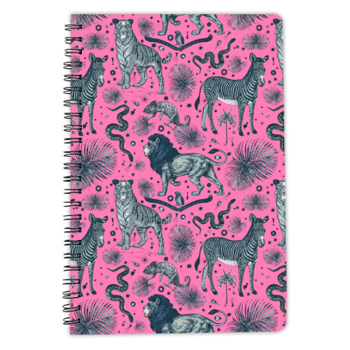 Exotic Jungle Animal Print - personalised A4, A5, A6 notebook by Wallace Elizabeth