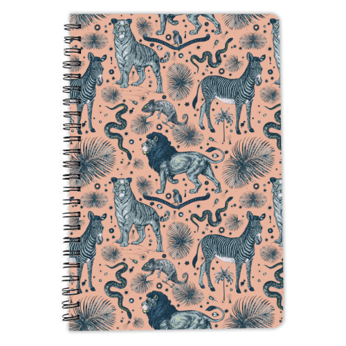 Exotic Jungle Animal Print - personalised A4, A5, A6 notebook by Wallace Elizabeth
