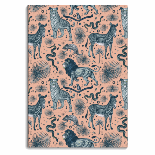 Exotic Jungle Animal Print - personalised A4, A5, A6 notebook by Wallace Elizabeth