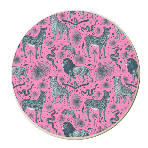 Exotic Jungle Animal Print - personalised beer coaster by Wallace Elizabeth