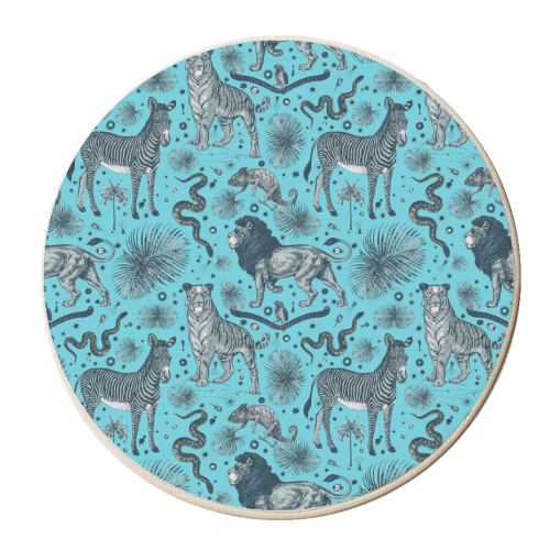 Exotic Jungle Animal Print - personalised beer coaster by Wallace Elizabeth