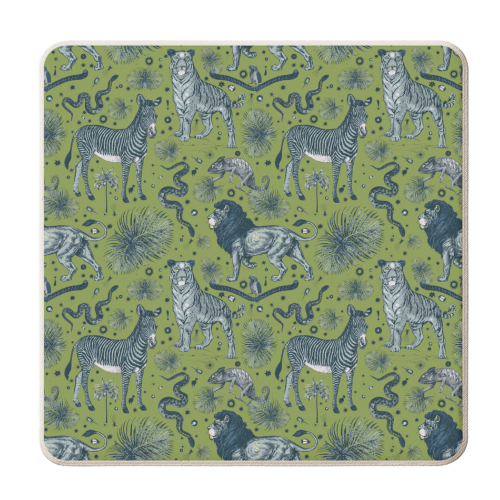 Exotic Jungle Animal Print - personalised beer coaster by Wallace Elizabeth