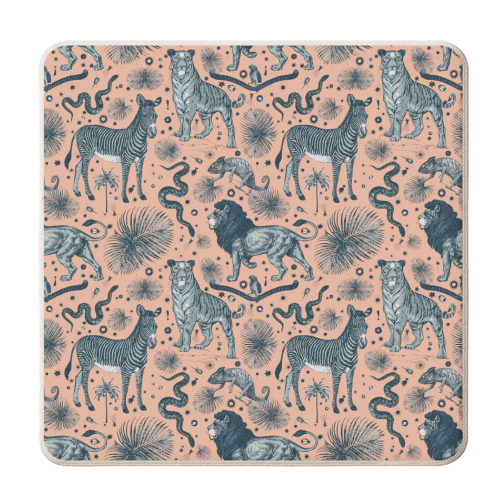 Exotic Jungle Animal Print - personalised beer coaster by Wallace Elizabeth