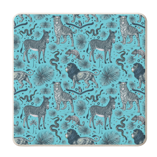 Exotic Jungle Animal Print - personalised beer coaster by Wallace Elizabeth